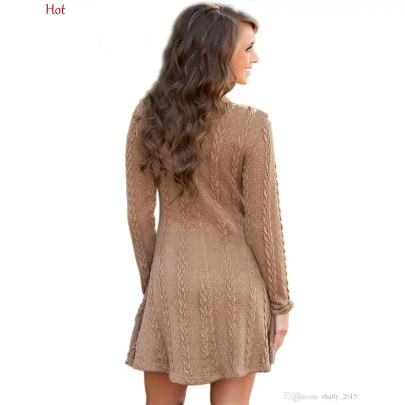 Женское тонкое вязаное зимнее платье в повседневном стиле стразы облегающее с