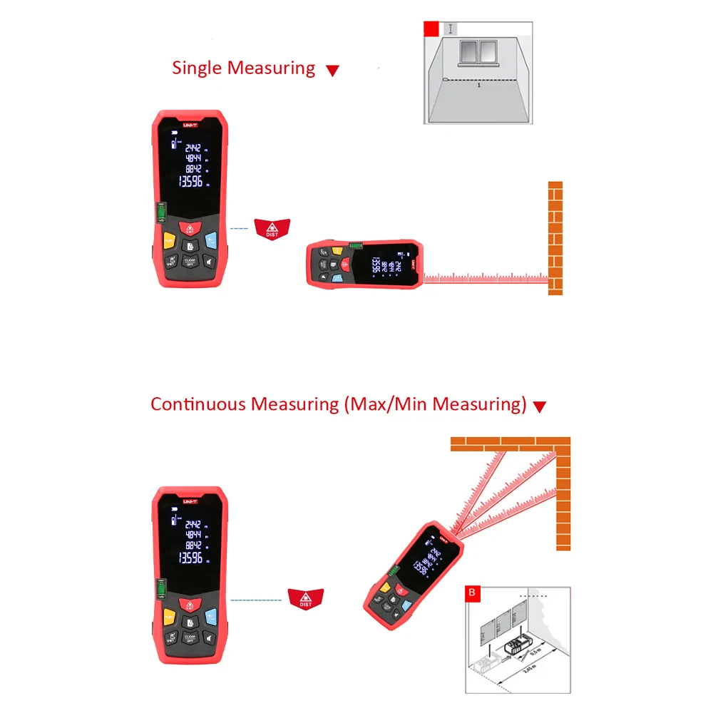 LM40 лазерный дальномер цифровой 40 м Высокоточный 20 Группа хранения данных 4