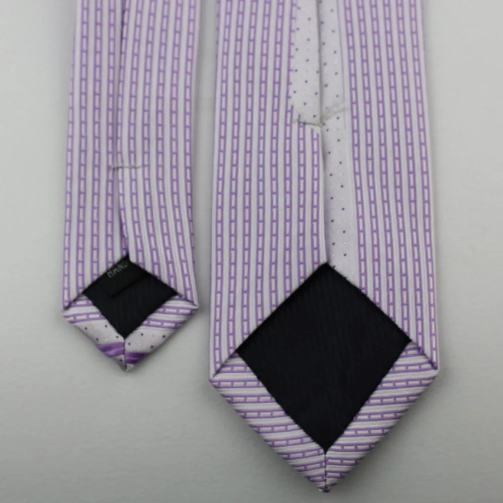 Галстуки мужские узкие Серебристые W фиолетовые вертикальные полосатые галстуки