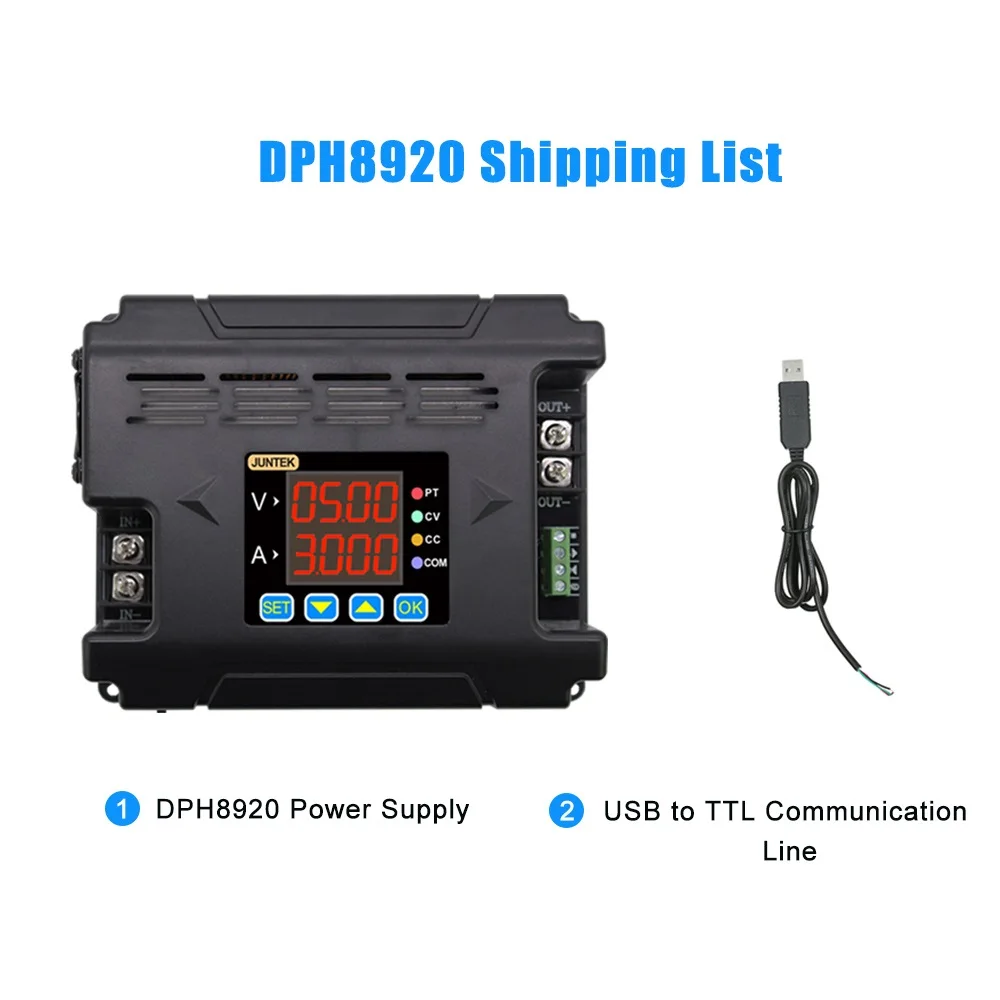 DPH8920 JUNTEK DPH8920 Дистанционное цифровое управление постоянное напряжение ток DC-DC понижающий Коммуникационный источник питания понижающее напряжение 96 в 20А - Цвет: DPH8920