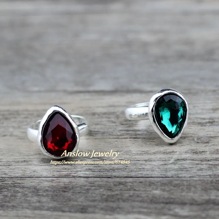 Женское Обручальное Кольцо Anslow свадебное Ювелирное Украшение в форме капли воды