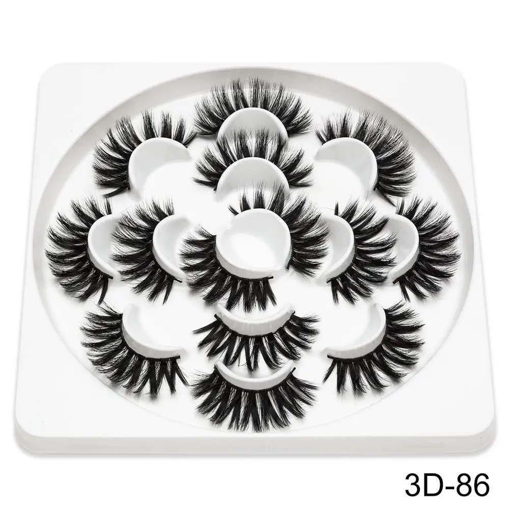 3D86 SEXYSHEEP 2/4/7 пар искусственной 3D норковые ресницы натуральные длинные накладные ресницы объем Накладные ресницы макияж расширение ресницы «maquiagem» - Цвет: 3D86