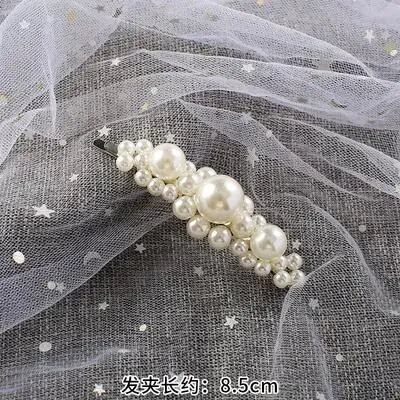 2 silver Популярные модные заколки для волос с жемчугом для женщин и девушек, заколки для волос, аксессуары для женщин, заколка для волос, заколка для волос, головной убор - Цвет: 2 silver