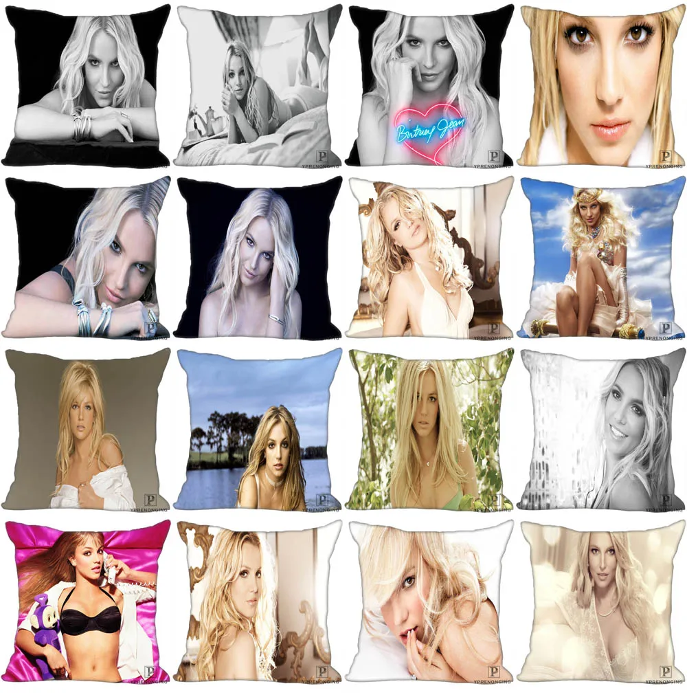 Наволочка на заказ Britney Pretty Girls Спирс квадратная на молнии наволочка 35x35, 40x40,45x45 см(одна сторона) 180522-01-11
