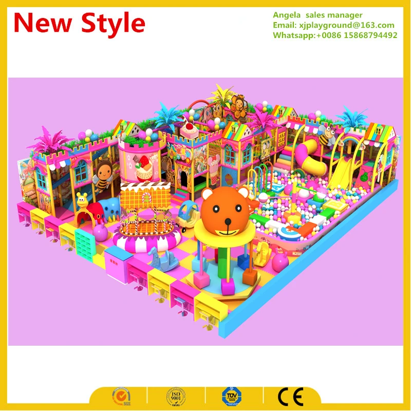 2017 Новый дизайн внутренняя игровая площадка с большим батутом|indoor playground|playground