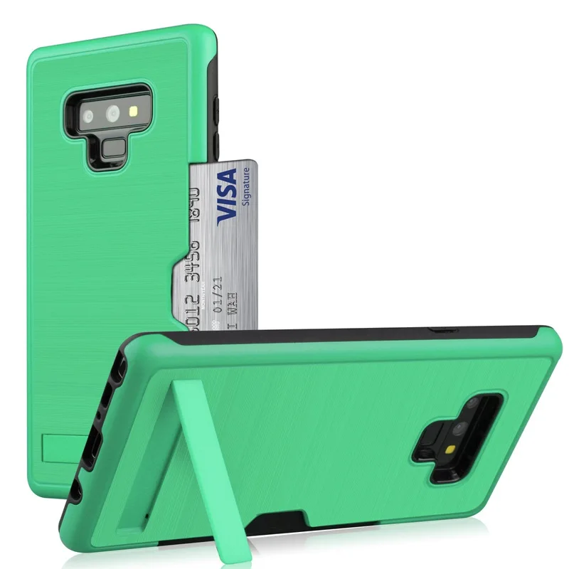Rheinruby For Samsung Galaxy Note 9 8 S9 S8 Plus Case Shockproof Hybrid Armor Card Holder Slot Phone Back Cover |