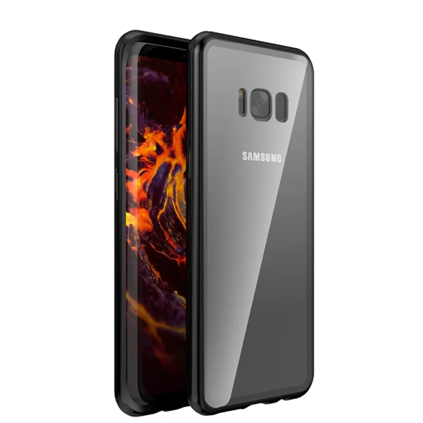 Black Чехол для телефона samsung S10 S10+ S10e, закаленное стекло 360, защитный чехол для Galaxy S 10 S10 Plus, samsung s10 e, металлический корпус - Цвет: Black