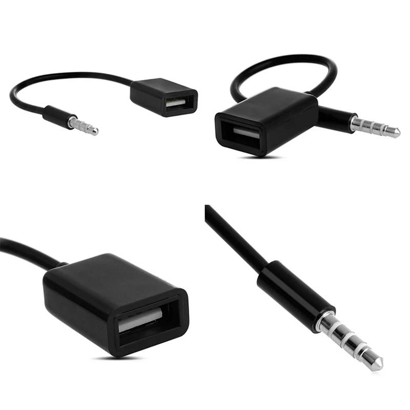 3 5 мм штекер AUX аудио разъем к USB 2 0 гнездо конвертер кабель Шнур для автомобиля