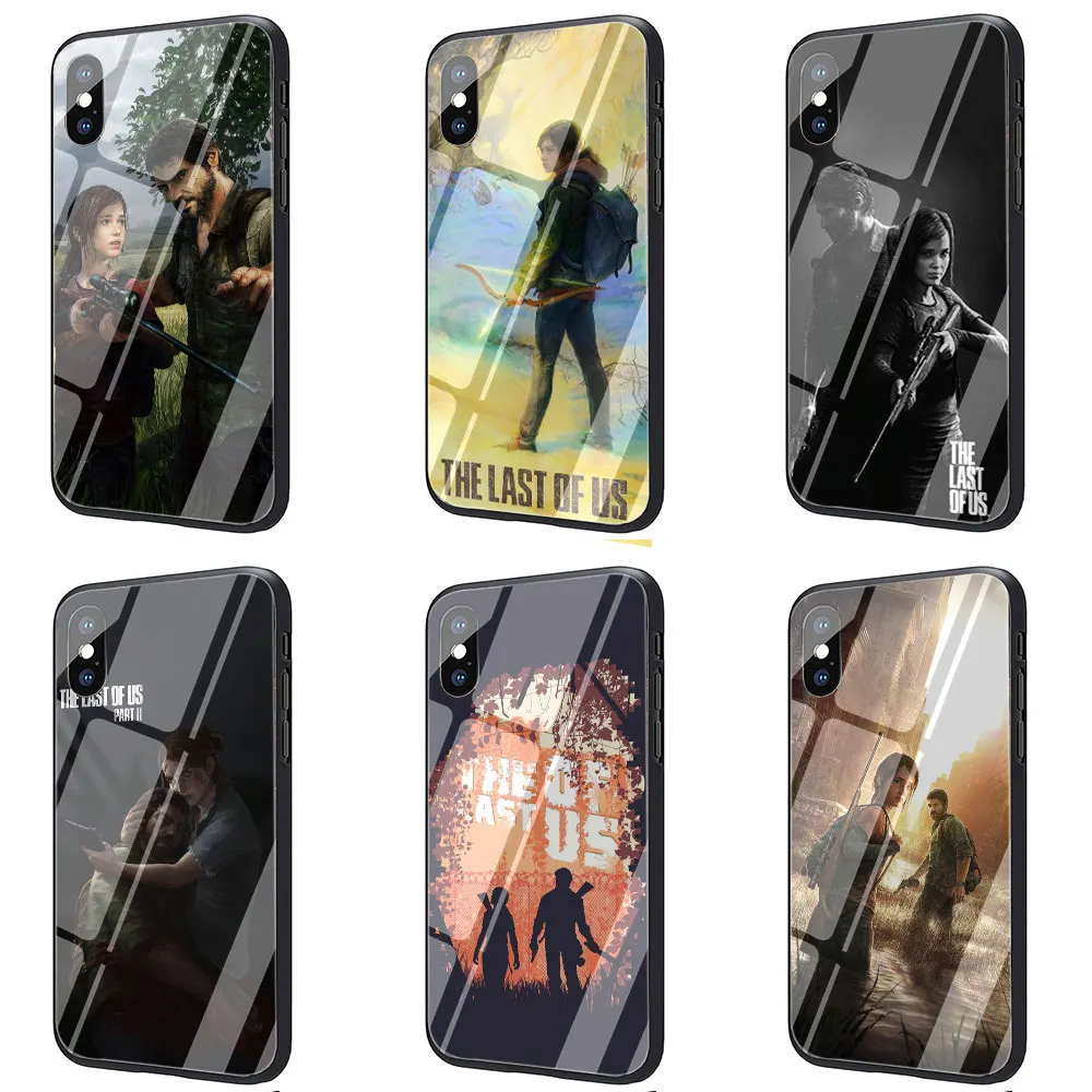 Последний из США игра из закаленного стекла ТПУ черный чехол для iPhone X или 10 8 7 6 6S Plus Xr Xs Max