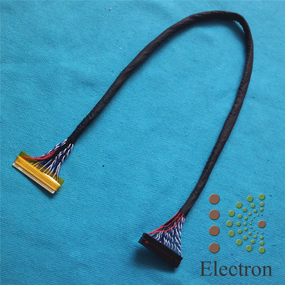 5 шт. универсальный Удлинительный кабель LVDS 30 контактов 2 канала 8 бит 40 см для ЖК