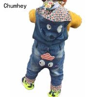 high quality 9 12m baby jeans overalls long pants hooded rompers toddler girls boys jeans jumpsuit kids clothes bebe clothing