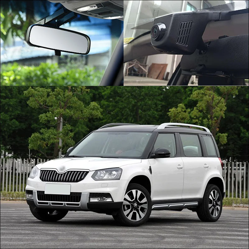 Видеорегистратор BigBigRoad для Skoda Yeti Автомобильный регистратор с Wi Fi