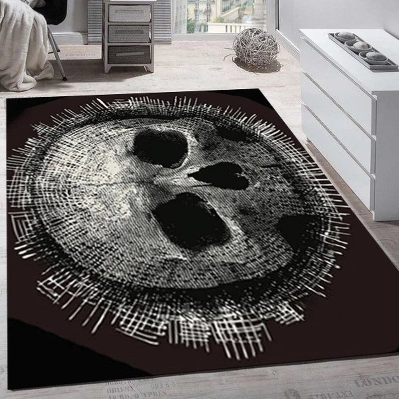 

3D Printed Skull Pattern Anti-slip Area Rugs for Living Room Rectangle Floor Mats Kicken Rug Room Carpet Sofa Yoga Mat Home Deco