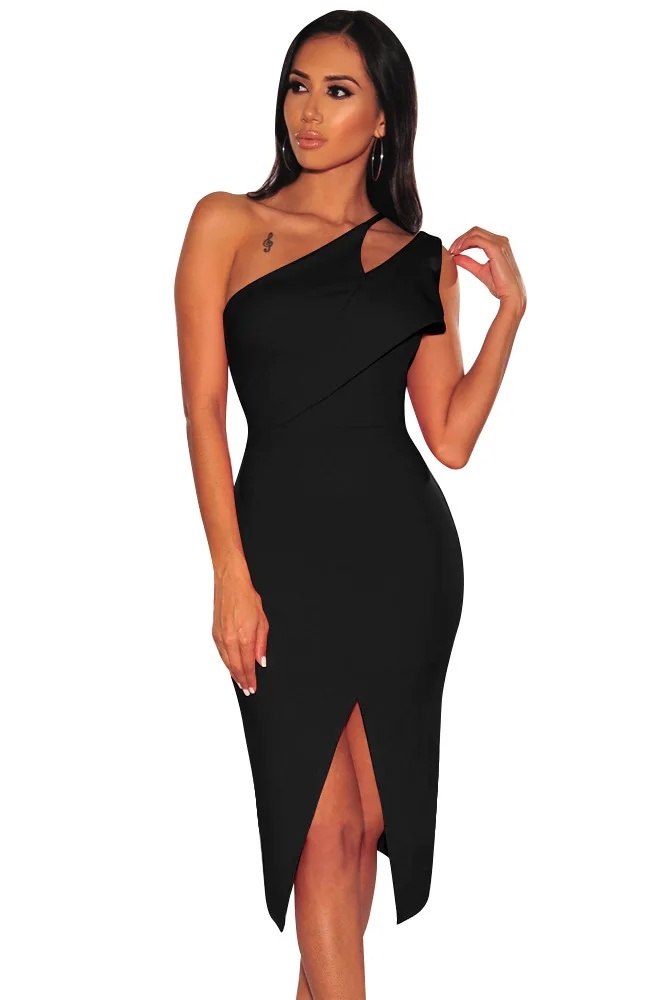 Женское облегающее платье до середины голени черное белое винно-красное синее с