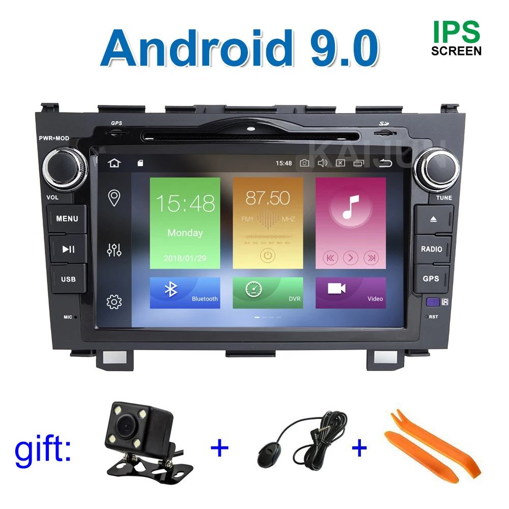 Восьмиядерный Android 9 автомобильный DVD стерео радио GPS для Honda CRV CR V 2006
