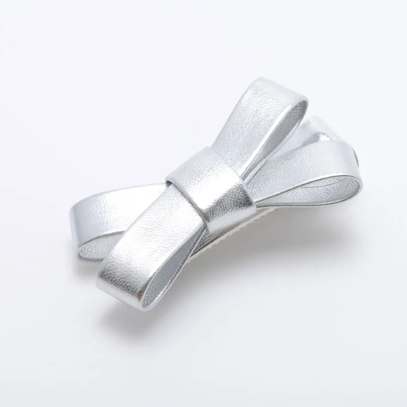 1 шт. заколки для волос из искусственной кожи с бантом |