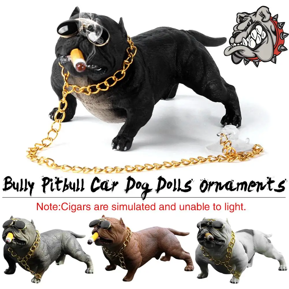 Кукла собака Bully Pitbull с имитацией автомобиля украшение для салона кукла подвеска - Фото №1