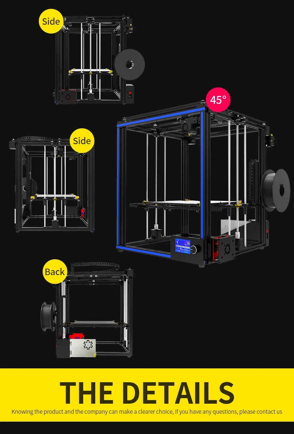 Горячая Распродажа, Tronxy X5SA, 3d принтер, сделай сам, набор, полностью металлический, 3,5 дюймов, сенсорный экран, высокая точность, автоматическое выравнивание, PLA нити в подарок