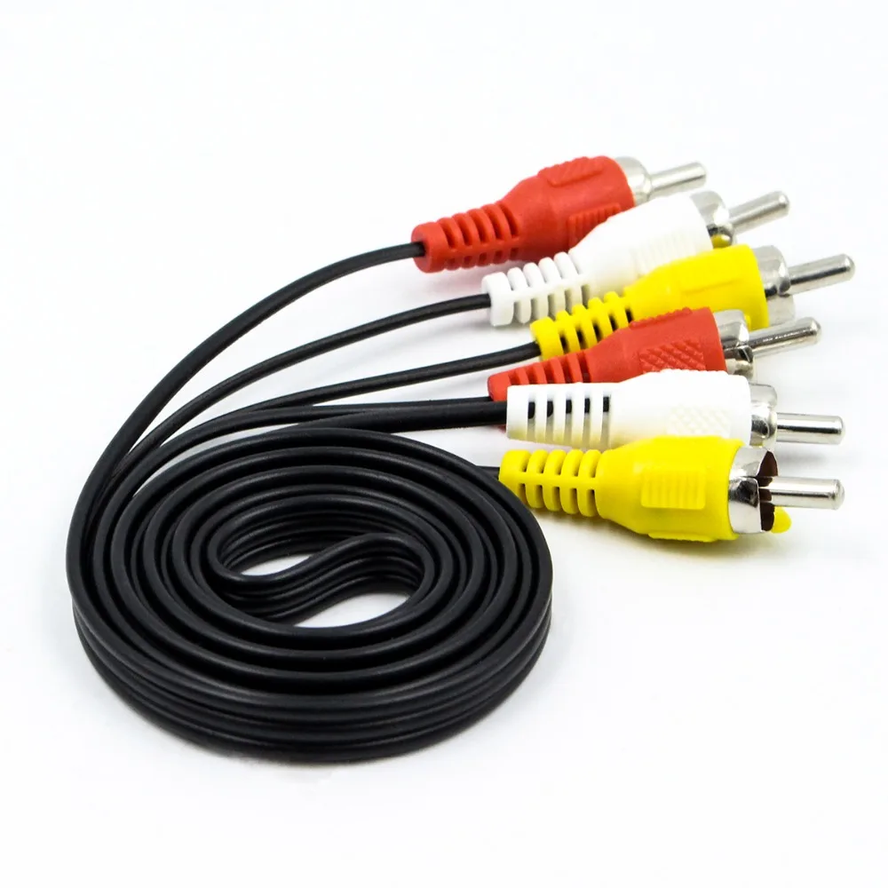 10 шт. 3 RCA штекер на Мужской Композитный Аудио Видео AV кабель 94 5 см|Кабели VGA| |