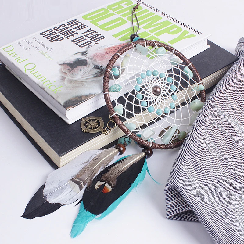 Автомобильный кулон ручной работы перо Ловец снов колокольчики авто зеркало