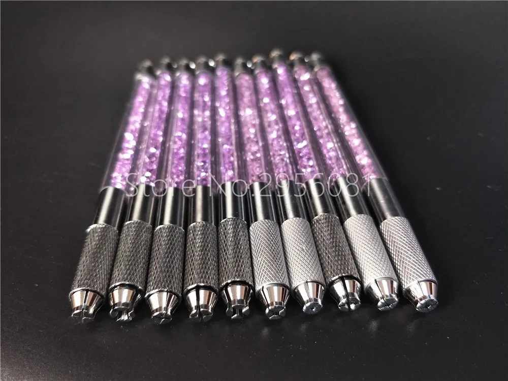 Ручка для микроблейдинга бровей 30 шт. ручка макияжа 3D татуажа с кристаллами
