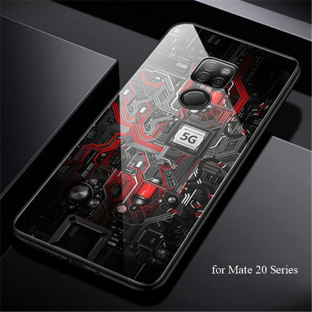 Picture-1 Стеклянный чехол Aixuan для huawei mate 20 Pro huawei mate 20 20X чехол из закаленного стекла силиконовый защитный полный чехол s Cas - Цвет: Picture-1