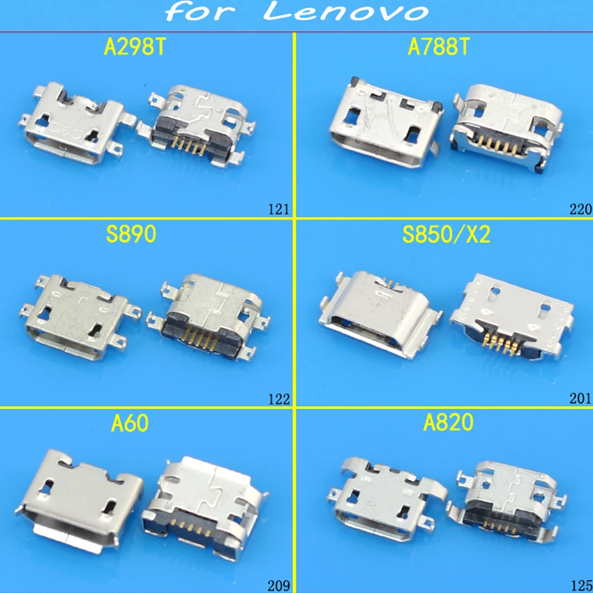 

JCD Tablet Micro USB Sockect Micro USB 5Pin Jack Connector Port For lenovo A298T A788T S890 S850/X2 A60 A820
