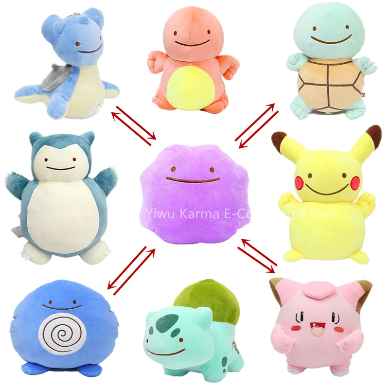 25 см аниме Ditto Подушка Peluche Snorlax Inside Out Charmander Squirtle Bulbasaur мягкая плюшевая игрушка