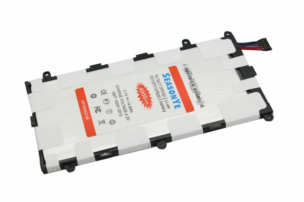 Seasonye 1x4000 мАч/14.8Wh SP4960C3B запасная батарея для Samsung Galaxy Tab Tablet 2 7 0 P6200 P3100 P3110 P3113 GT