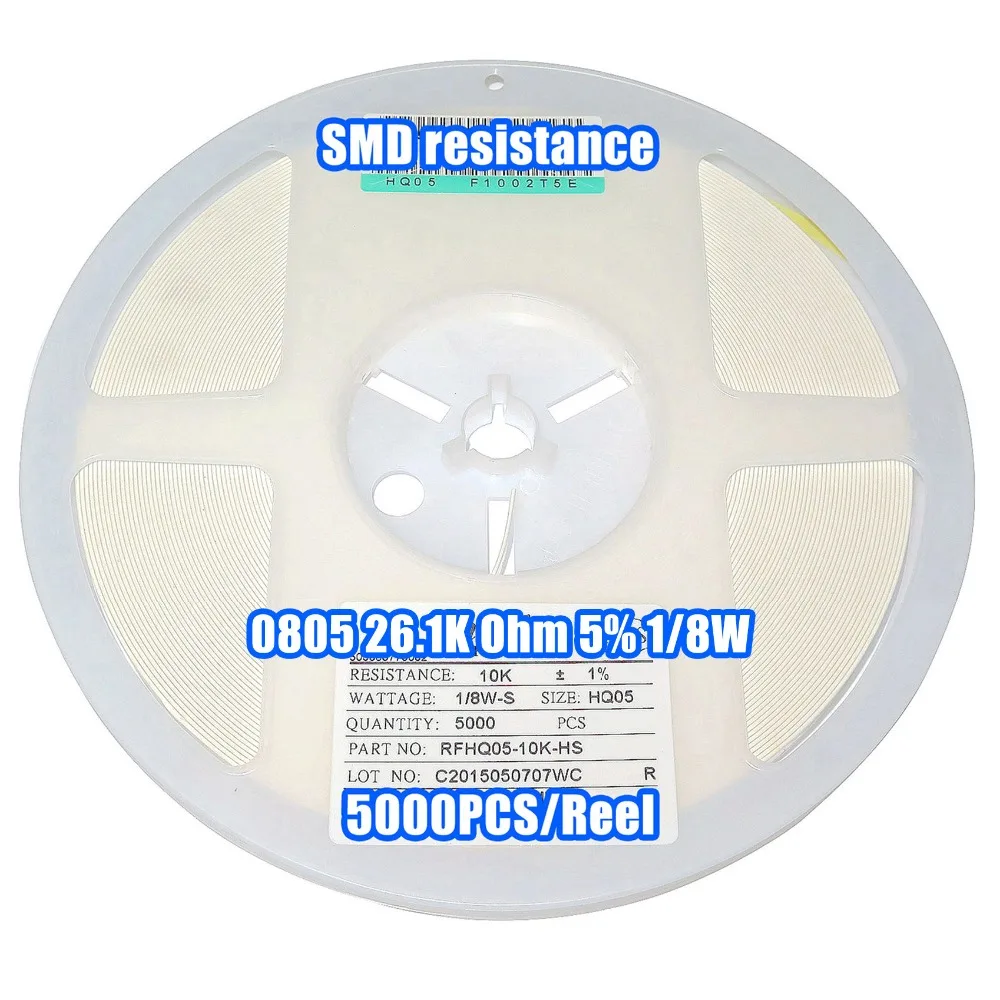 

1 Катушка 0805 26,1 K 26,1 K Ohm 5% 1/8 Вт SMD сопротивление 5000 шт/катушка