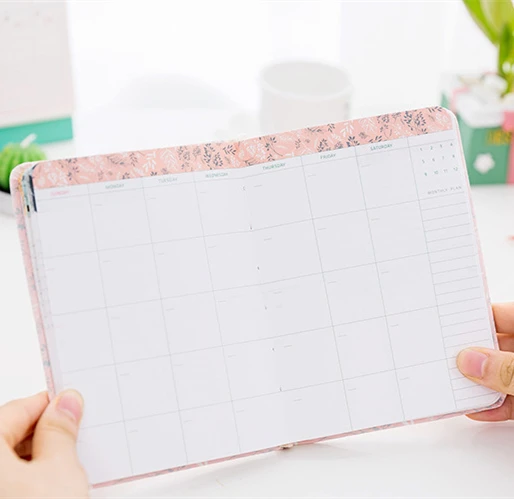 Корейский Новый 2019 Kawaii винтажный цветочный ежедневник еженедельный ежемесячный