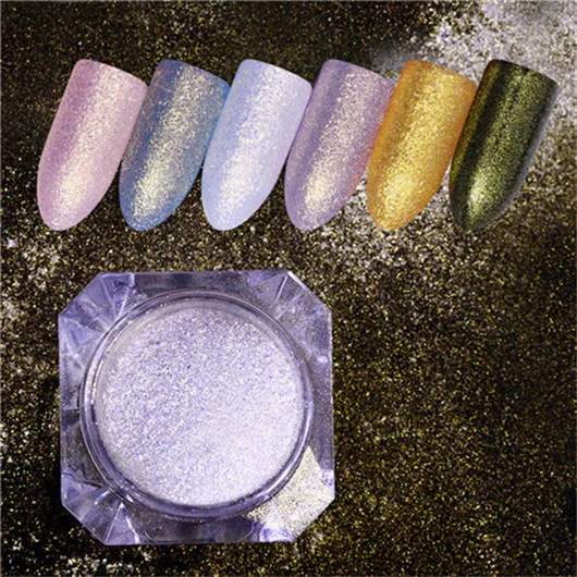 BORN красивое зеркало Блеск порошок серебро золото пыль хром блестит Nailart блестящие, для дизайна ногтей пылезащитный пигмент УФ гель