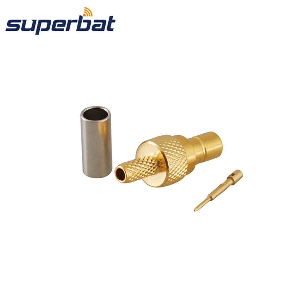 Superbat SMB зажимный радиочастотный коаксиальный разъем для LMR100 RG316 RG174 прямой