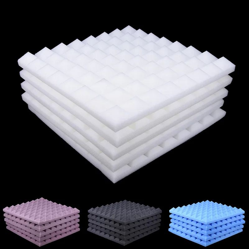 5 шт. 50x50x5 см звукоизоляция пена Студия Акустическая Звукоизоляция поглощение клиновая плитка бар KTV стены шумоизоляция губка