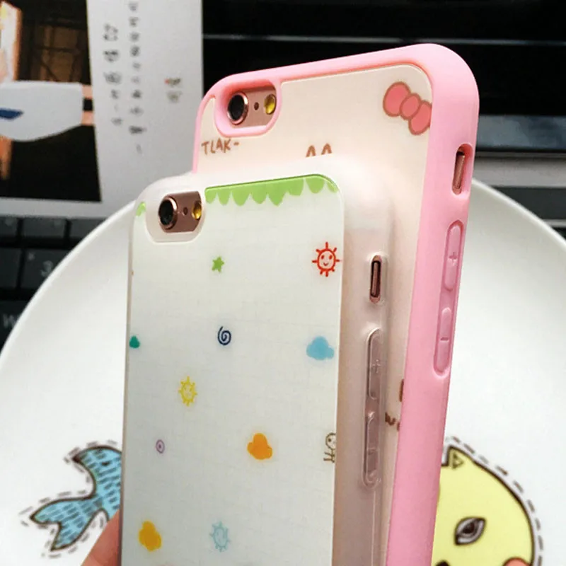 Модный крутой милый чехол для iphone 5S/5se 6/6s 7 8 plus с мультяшным дизайном из ТПУ
