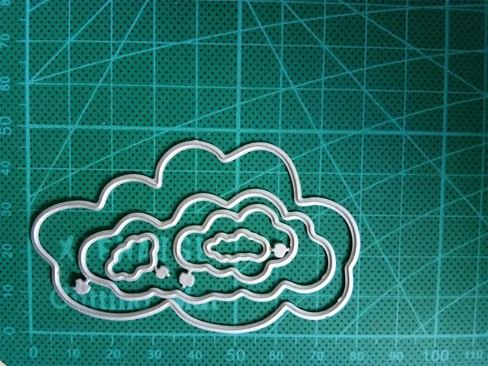 Swovo вложенные облака металлические режущие штампы трафареты DIY для бумажные