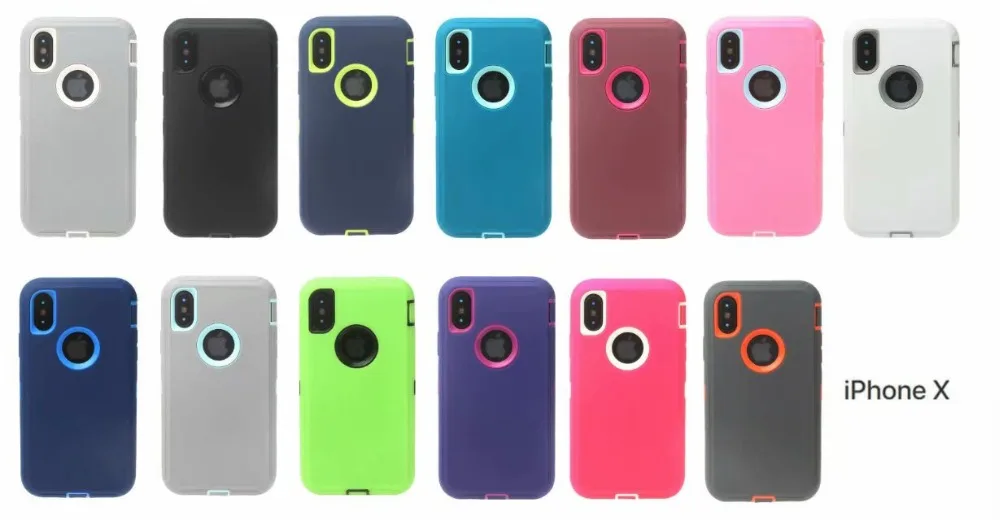 Defender Case For iPhone7 6 Plus 8 plus PC+ Silicone TPU Military Anti Shock Camouflage Armor Case For iPhoneX Max XR 11Pro Max