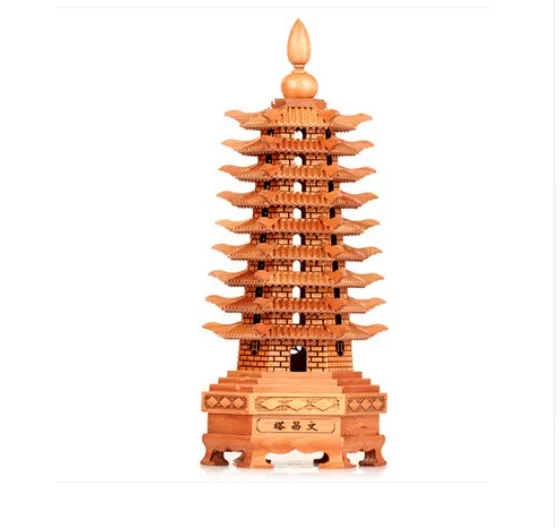 YM 309 Nine layer tower of Wenchang украшения из натурального дерева 9 этажная пагода | Дом и сад