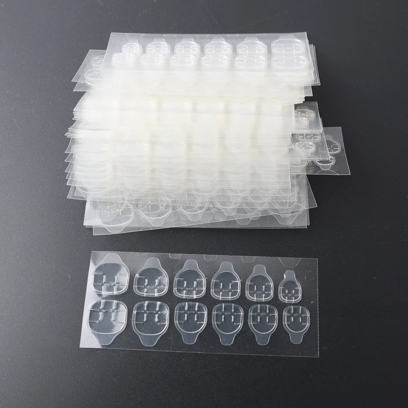 100 шт./лот дышащая наклейка клей для ногтей двухсторонняя лента Клей маникюра