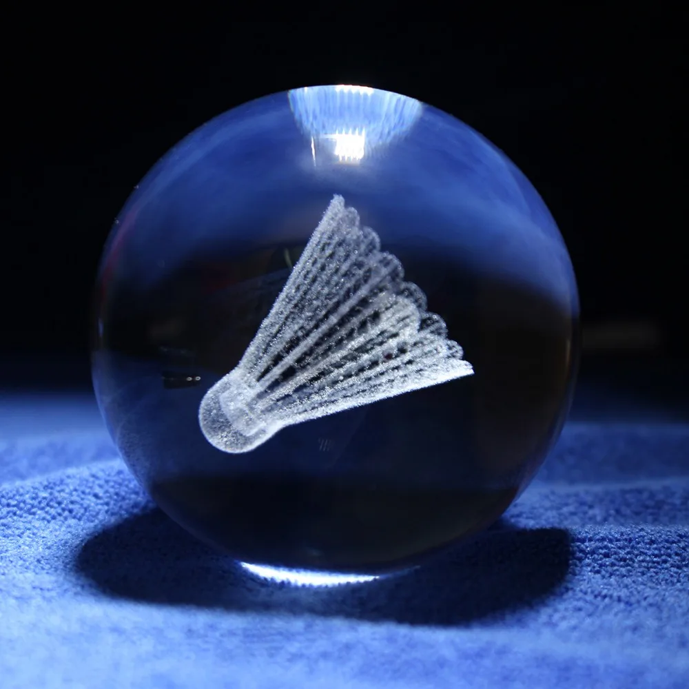 Хрустальный мяч для бадминтона спортивная игра сувениры стеклянный шар