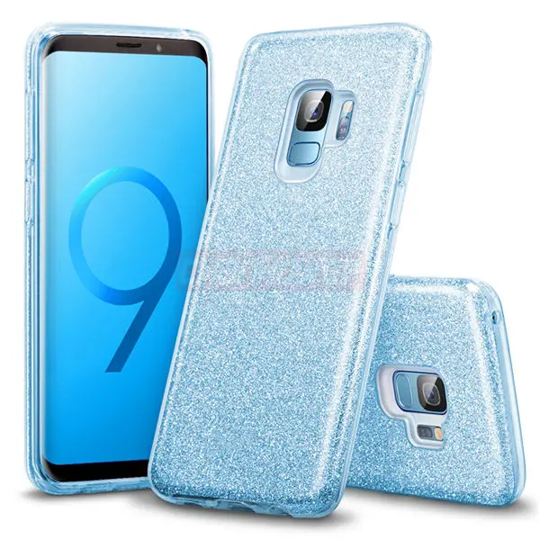 Роскошный блестящий силиконовый чехол для samsung Galaxy A50 A30 S8 S9 S10 плюс S10e J2 J4 J6 A7 A9 A6 A8 J3 J5 J7 Neo Pro крышка - Цвет: Синий