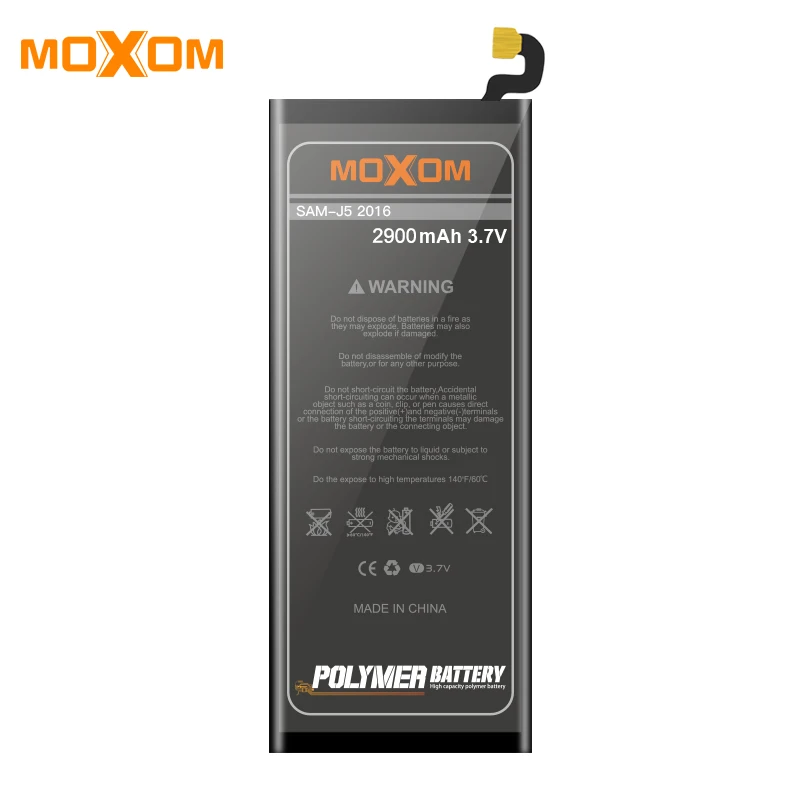 Аккумулятор MOXOM для samsung GALAXY J5 J5 PRIME 2900 мАч J510 J510FN J510F J510G J510Y samsung, литий-полимерный аккумулятор