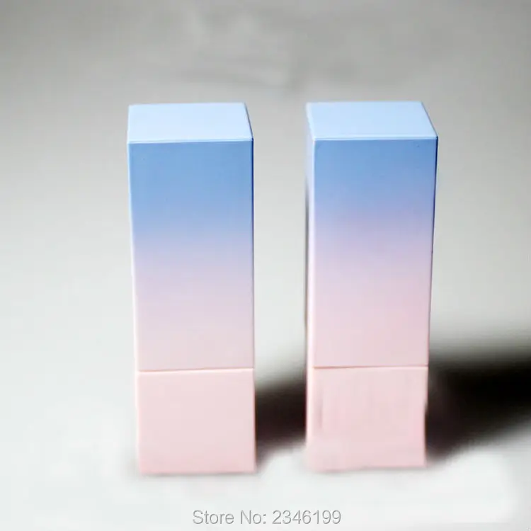 

30pcs/lot Pink Magnetic Buckle Lipstick Tube, Empty Plastic Blue Gradient Lip Balm Bottle, DIY 12.1mm Lip Rouge Beauty Tool