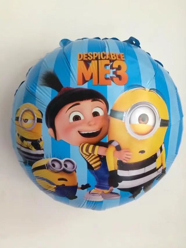 10 шт./лот новые Мультяшные Миньоны круглые воздушные шары из фольги детские