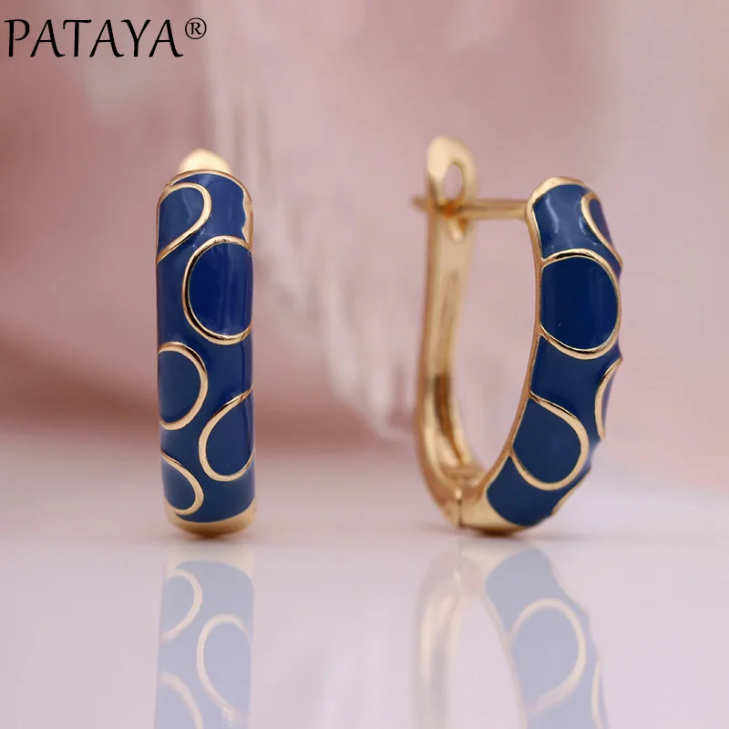 PATAYA Новые поступления 585 розовое золото женские свадебные украшения Италия