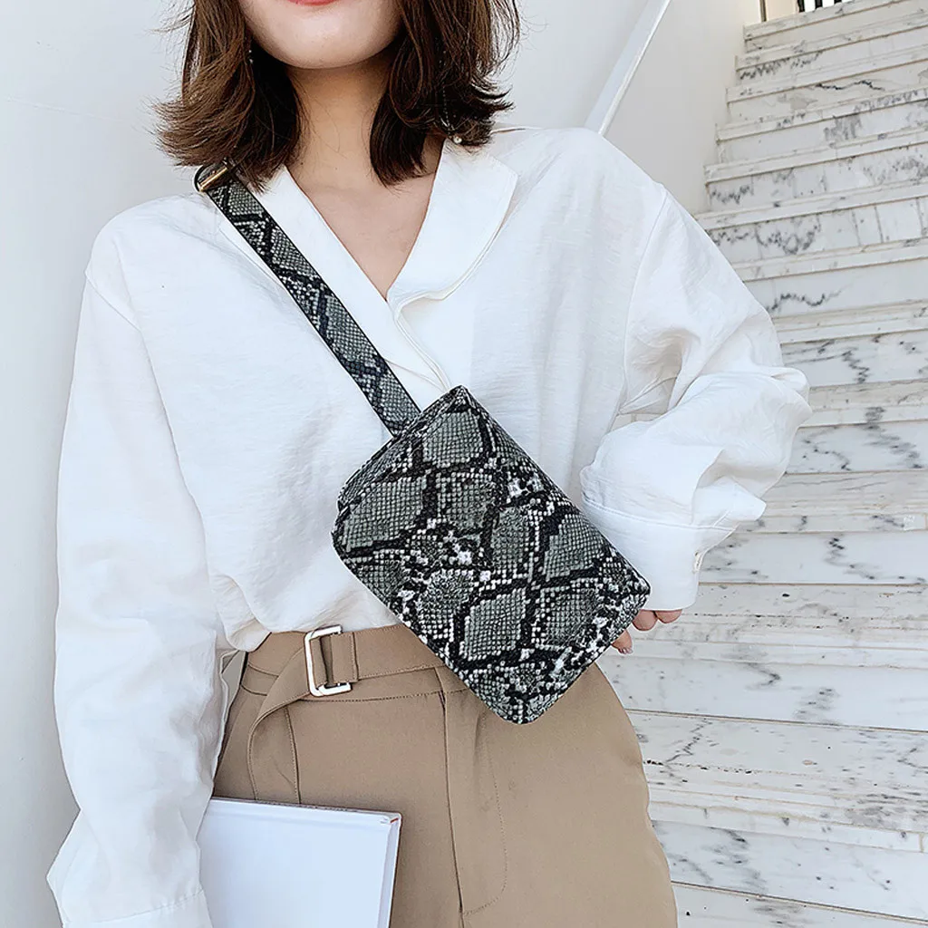 Модная женская сумка OCARDIAN с застежкой уличный мессенджер со змеиным принтом