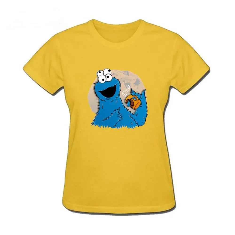 Женская футболка Coffee Cookie Monster брендовая для фитнеса 2019|Футболки| |