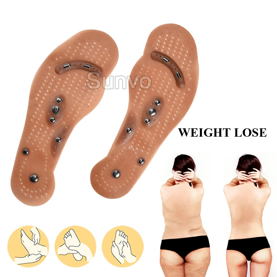 Magnetic Insoles Slimming Therapy for Weight Loss Massage Foot Care Shoes Mat Pad Brown Insole Wholesale Dropshipping Soles