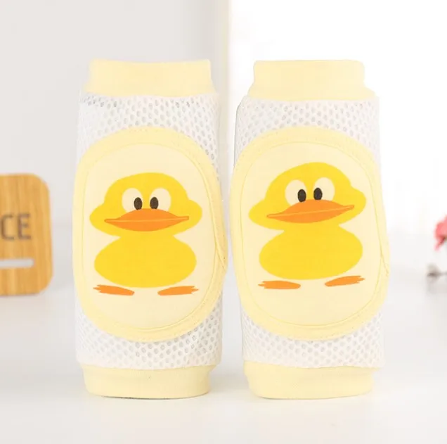 Duck Детские наколенники с героями мультфильмов, противоскользящая сетчатая Подушка, защита для ползающего ребенка, хлопковые детские наколенники, гетры для мальчиков и девочек, От 0 до 3 лет - Цвет: Duck