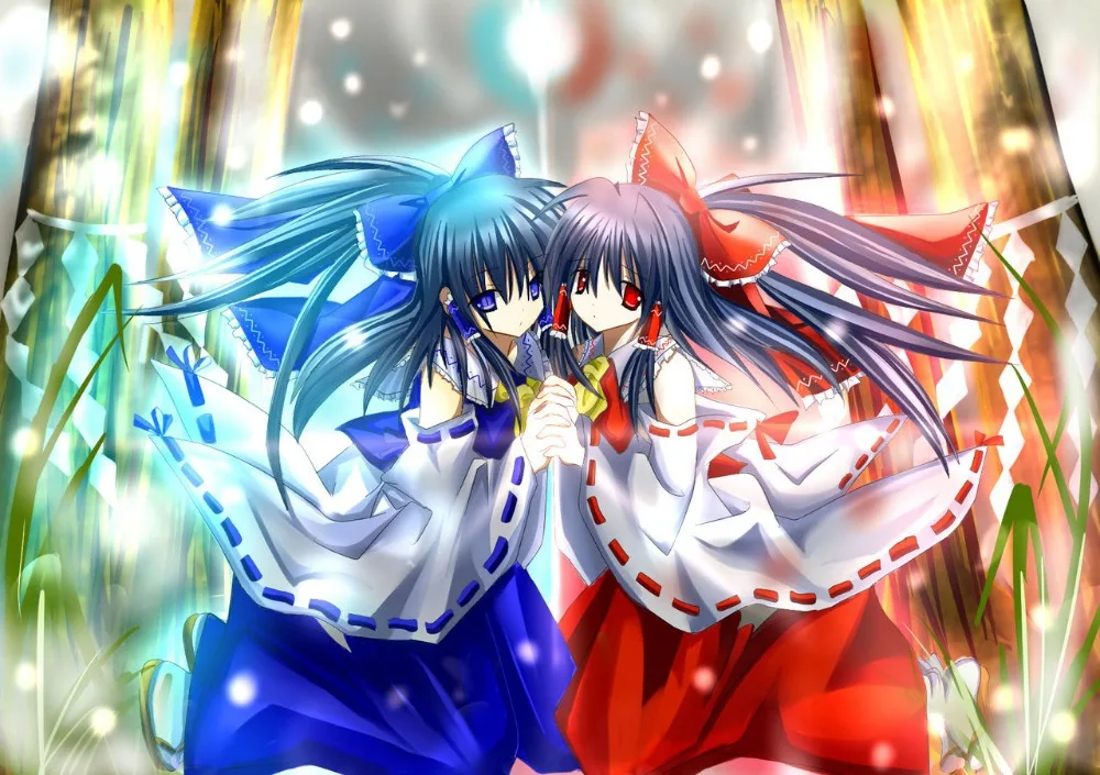 Синее платье Reimu Hakurei из Touhou Project костюм для косплея любого размера